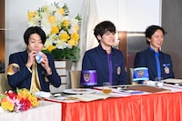 左から増田貴久、宮野真守、矢部浩之。 (c)日本テレビ