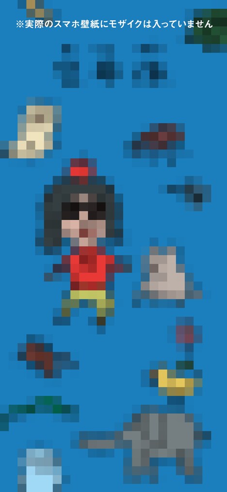 星野源描き下ろしイラストスマホ壁紙のサンプル画像。