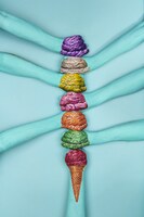 THE SUPER FRUIT「サマー☆★げっちゅー」ミュージックビデオ撮影時のオフショット。