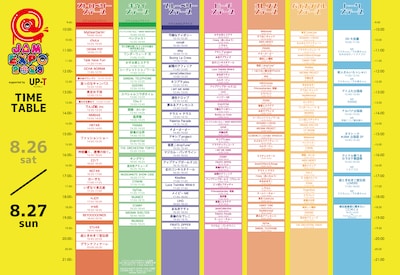 「@JAM EXPO 2023 supported by UP-T」2日目公演タイムテーブル