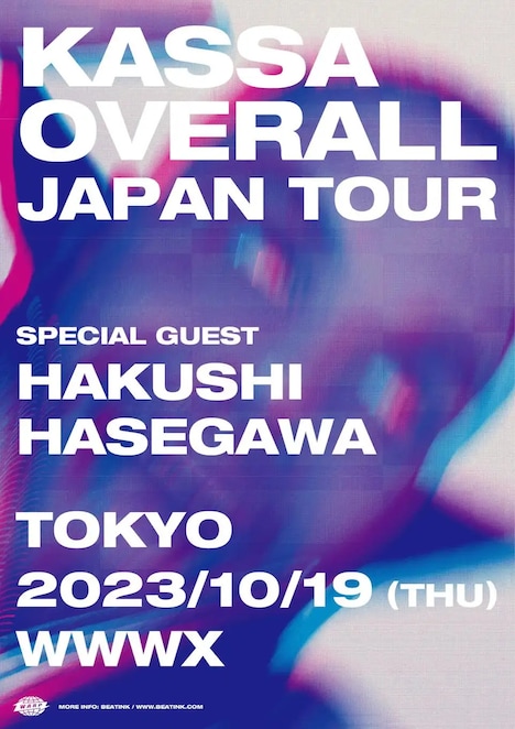 「Kassa Overall Japan Tour 2023」東京公演告知ビジュアル