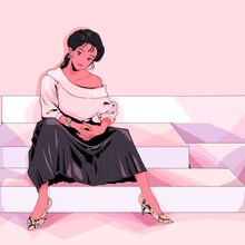 杏里「杏里 夏盤」A面イラスト