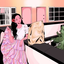 杏里「杏里 夏盤」B面イラスト