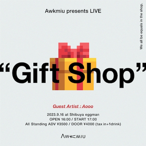 「Awkmiu presents LIVE "Gift Shop"」ビジュアル