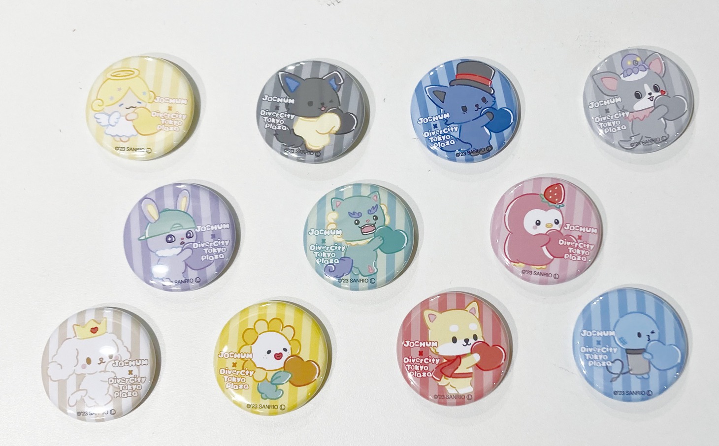 JOCHUMの缶バッジ (c)’23 SANRIO 著作（株）サンリオ