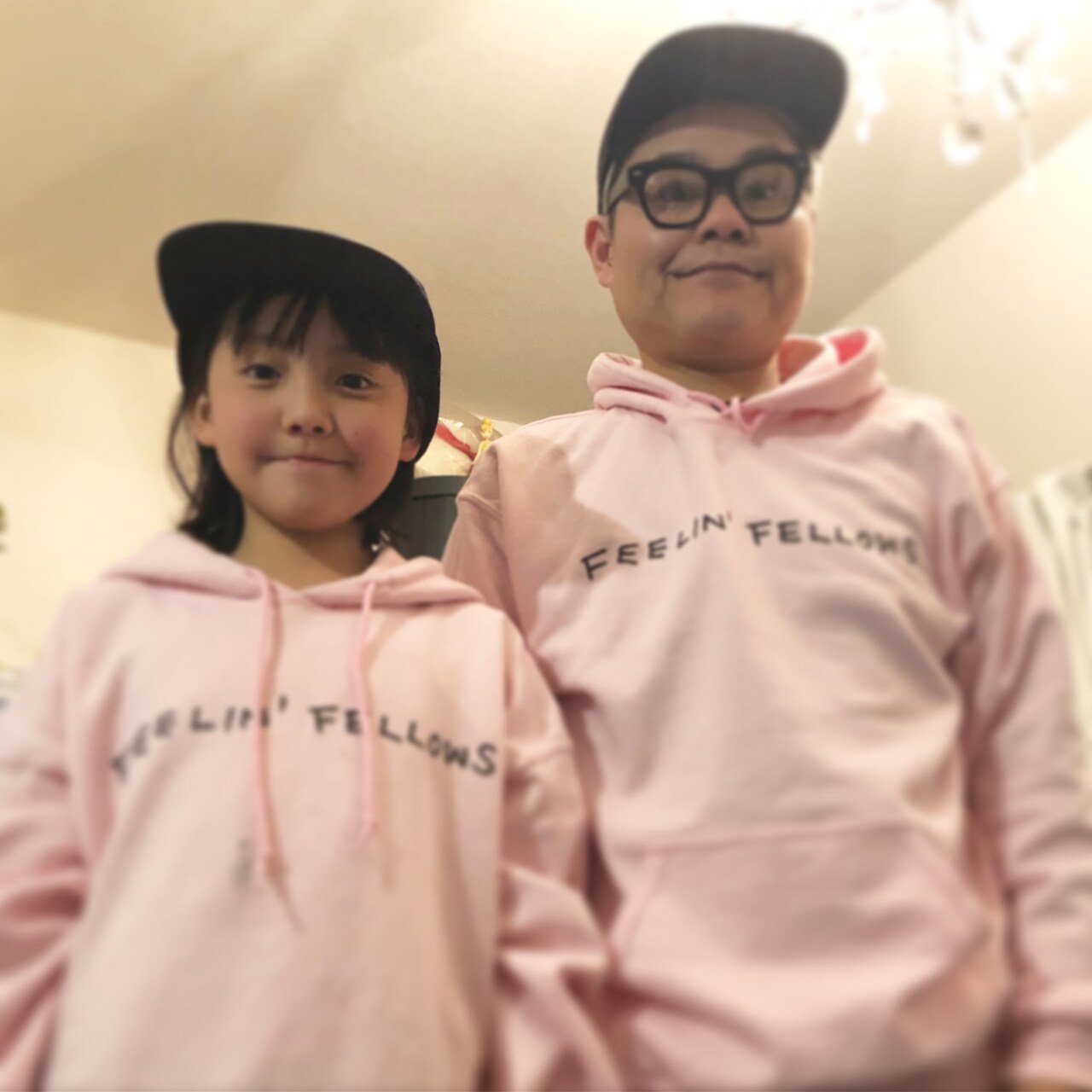 チャーベさんと親子でペアルック。