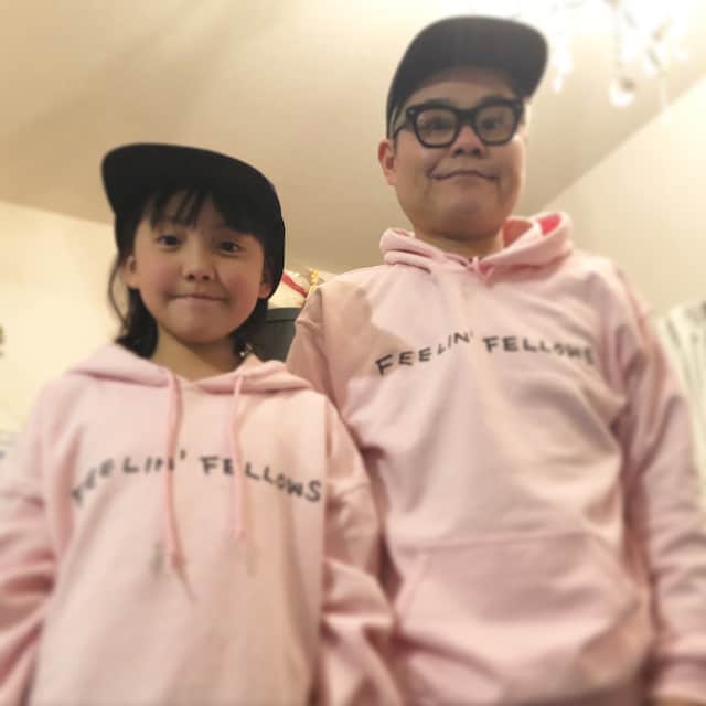 チャーベさんと親子でペアルック。