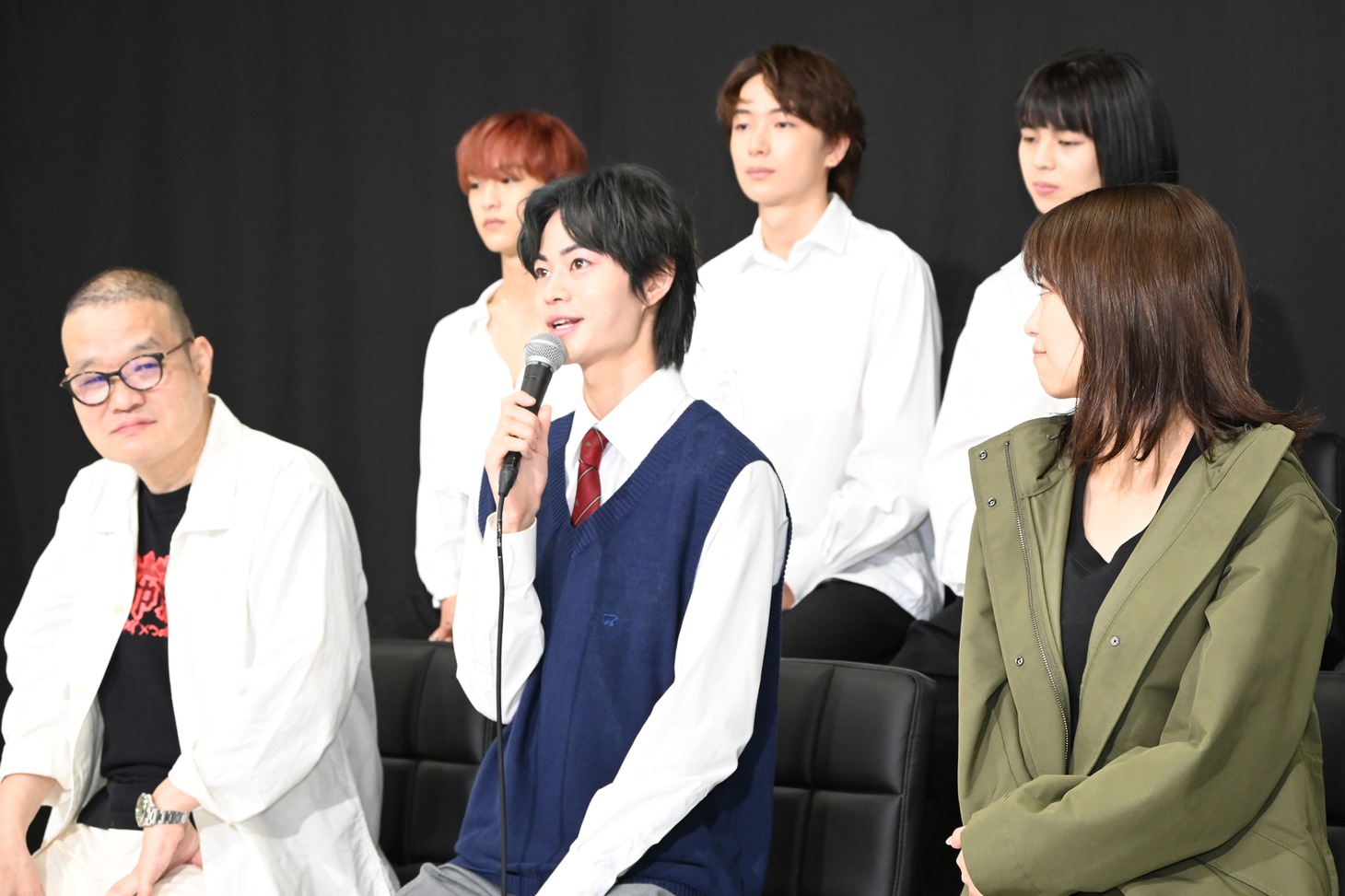 ドラマ「秘密を持った少年たち」制作発表会見の様子。