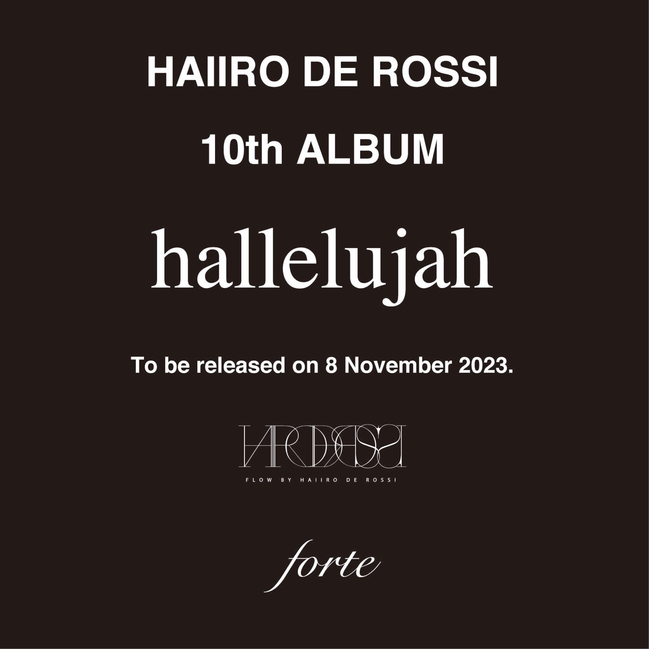 HAIIRO DE ROSSI「hallelujah」告知ビジュアル