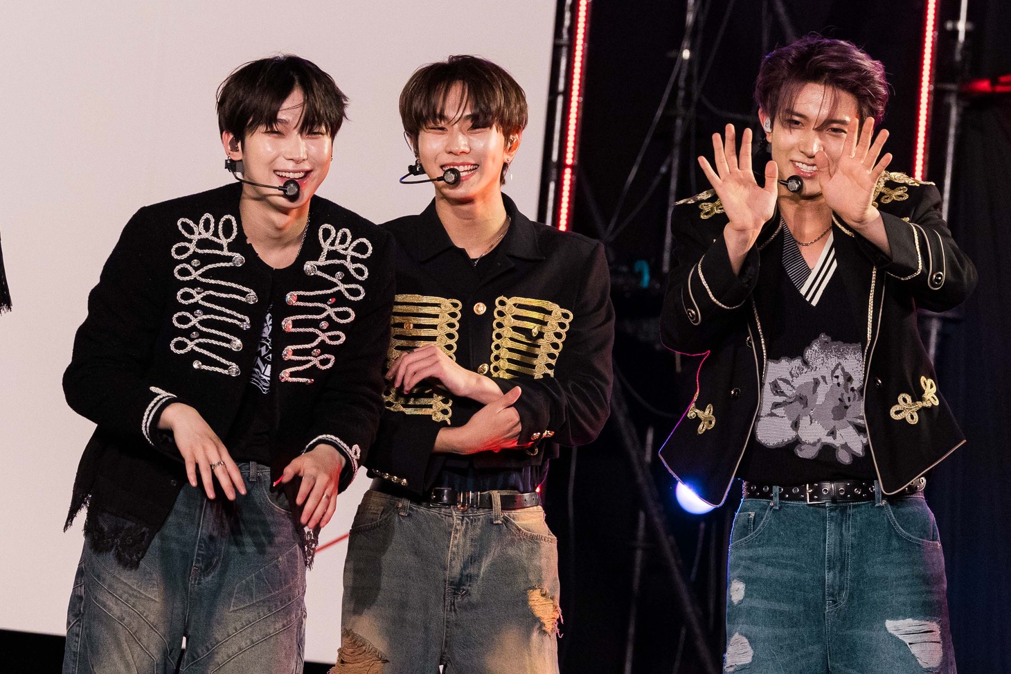 元気なSUNOO、JUNGWON、HEESEUNG。（撮影：曽我美芽）