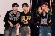 元気なSUNOO、JUNGWON、HEESEUNG。(撮影:曽我美芽)