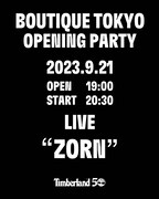 「Timberland - Boutique Tokyo Opening Party」告知ビジュアル