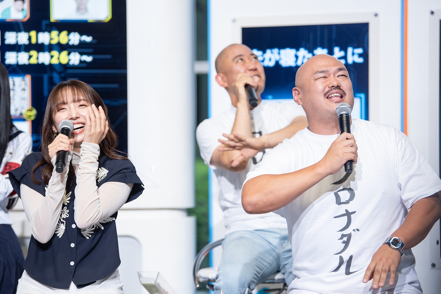 クロちゃんの声だけやたらと響くことに驚く登壇者たち。