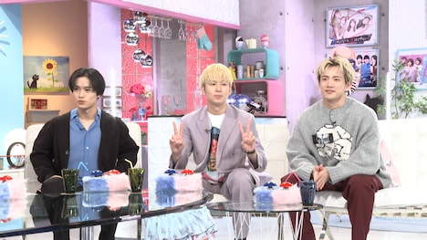 左から川村壱馬、長谷川慎、浦川翔平。(c)テレビ朝日