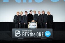 BE:FIRST「BE:the ONE」舞台挨拶の様子。（撮影：坪井隆寛）