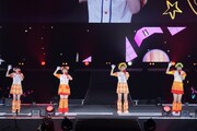 左から松本わかな、 矢口真里、辻希美、豫風瑠乃。