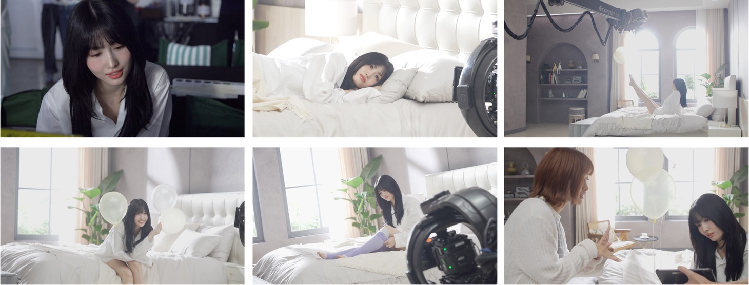 テレビCM「MQ×MOMO フルレッグ 23A/W」編より。