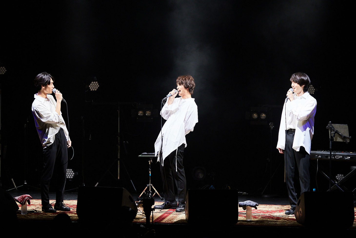 原因は自分にある。の武藤潤、大倉空人、小泉光咲（左から）。（撮影：武石早代）