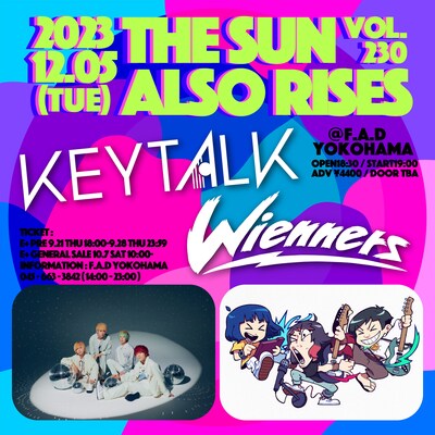 「YOKOHAMA F.A.D YOKOHAMA presents THE SUN ALSO RISES vol.230」告知ビジュアル