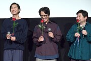 「くるりのえいが」完成披露上映会の様子。