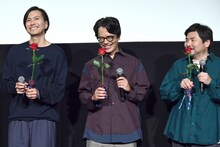 「くるりのえいが」完成披露上映会の様子。