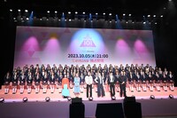 「PRODUCE 101 JAPAN THE GIRLS」概要発表会見の様子。