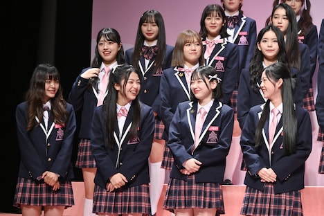 「PRODUCE 101 JAPAN THE GIRLS」概要発表会見の様子。
