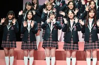 「PRODUCE 101 JAPAN THE GIRLS」概要発表会見の様子。