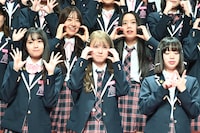 「PRODUCE 101 JAPAN THE GIRLS」概要発表会見の様子。