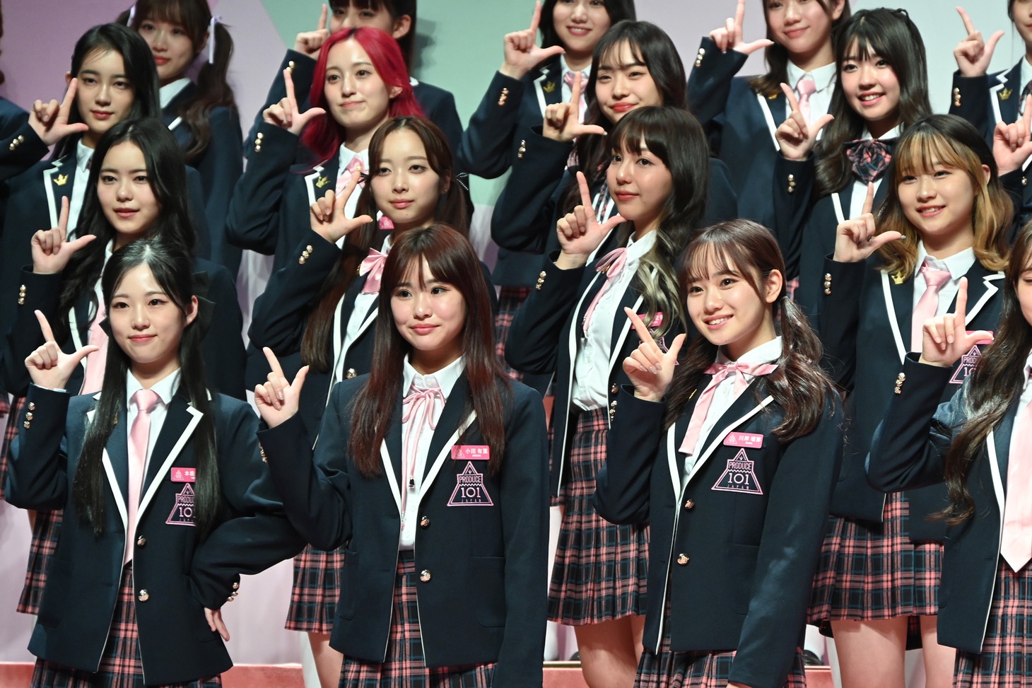 「PRODUCE 101 JAPAN THE GIRLS」概要発表会見の様子。