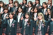「PRODUCE 101 JAPAN THE GIRLS」概要発表会見の様子。