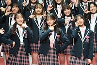 「PRODUCE 101 JAPAN THE GIRLS」概要発表会見の様子。