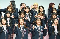 「PRODUCE 101 JAPAN THE GIRLS」概要発表会見の様子。