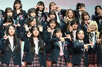 「PRODUCE 101 JAPAN THE GIRLS」概要発表会見の様子。