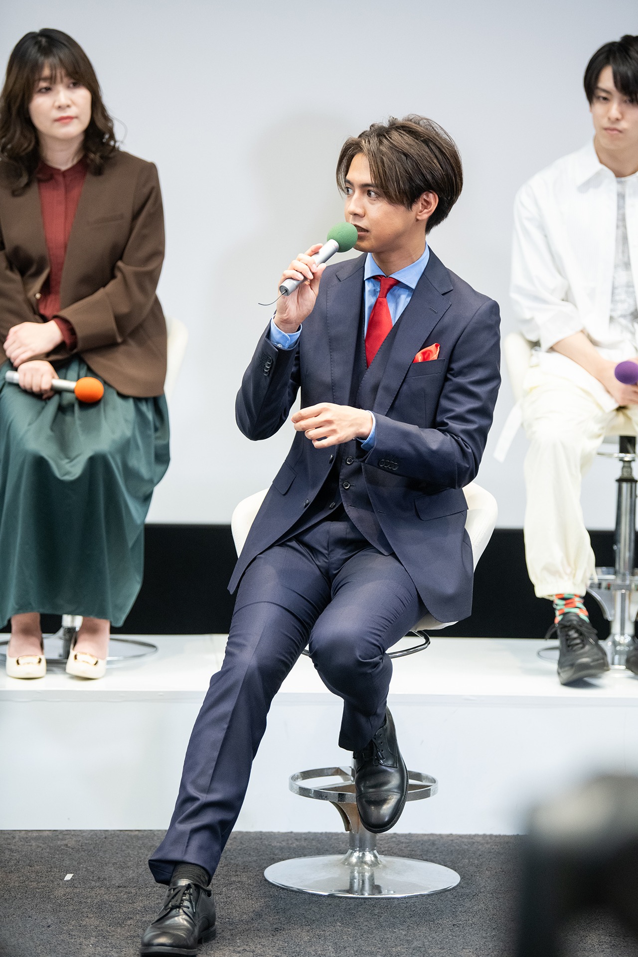 「推しが上司になりまして」記者会見の様子。