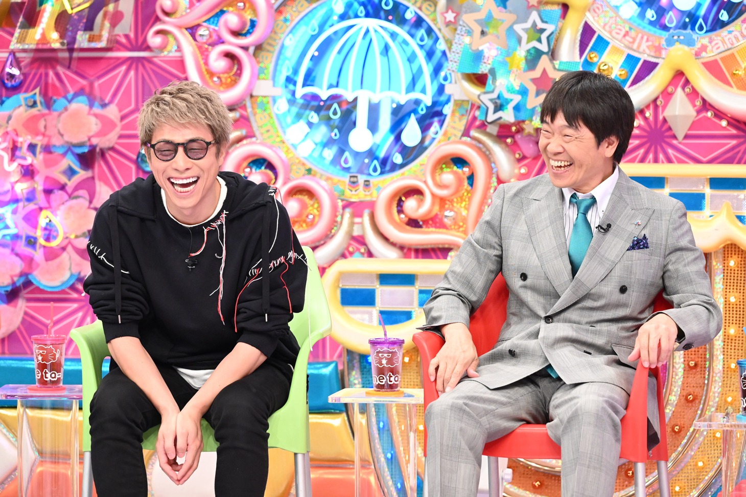 左から田村淳（ロンドンブーツ1号2号）、蛍原徹。 (c)テレビ朝日