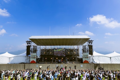 「ASO ROCK FESTIVAL FIRE 2023」開会式の様子。（撮影：勝村祐紀）
