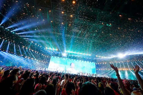 「YUZU SPECIAL LIVE 2023 HIBIKI in K-Arena Yokohama」2日目公演「RED×ALL STARS」の様子。