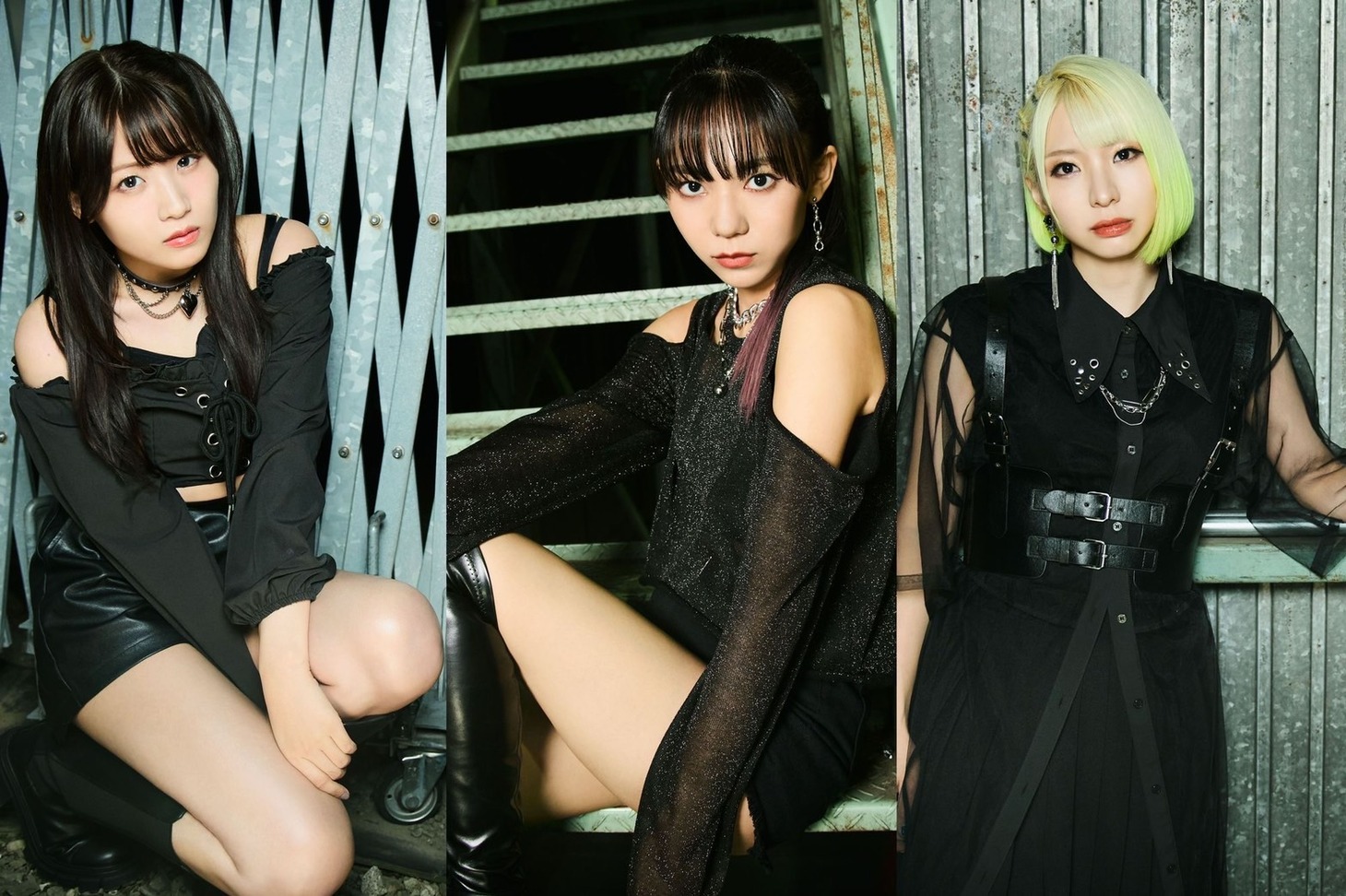Lonesome_Blue。左から広瀬ゆうき（B）、野村麻衣子（Vo）、MIZUKI（Dr）