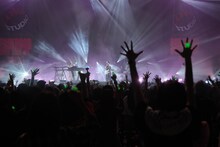 Mrs. GREEN APPLEのライブの様子。