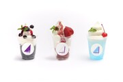 東京・東急歌舞伎町タワー内のBON LUMIEREで販売されるコラボレーションフード。左からNOGI SOFT、SAKURA SOFT
、HINATA FLOAT。