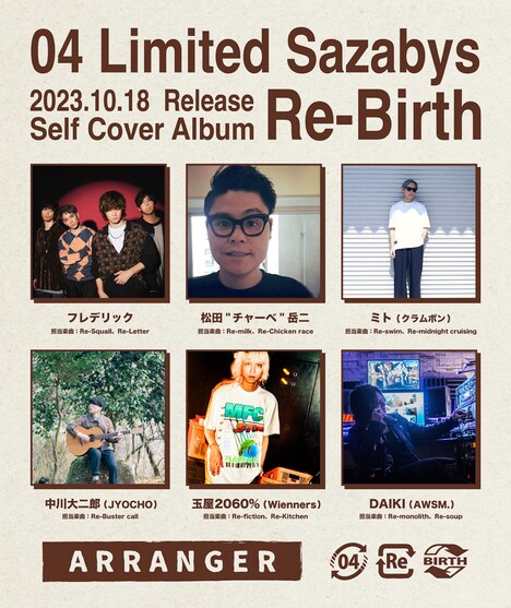 04 Limited Sazabys「Re-Birth」アレンジャー告知画像