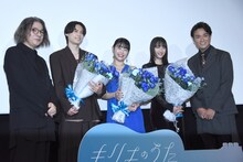 左から岩井俊二監督、松村北斗（SixTONES）、アイナ・ジ・エンド、広瀬すず。