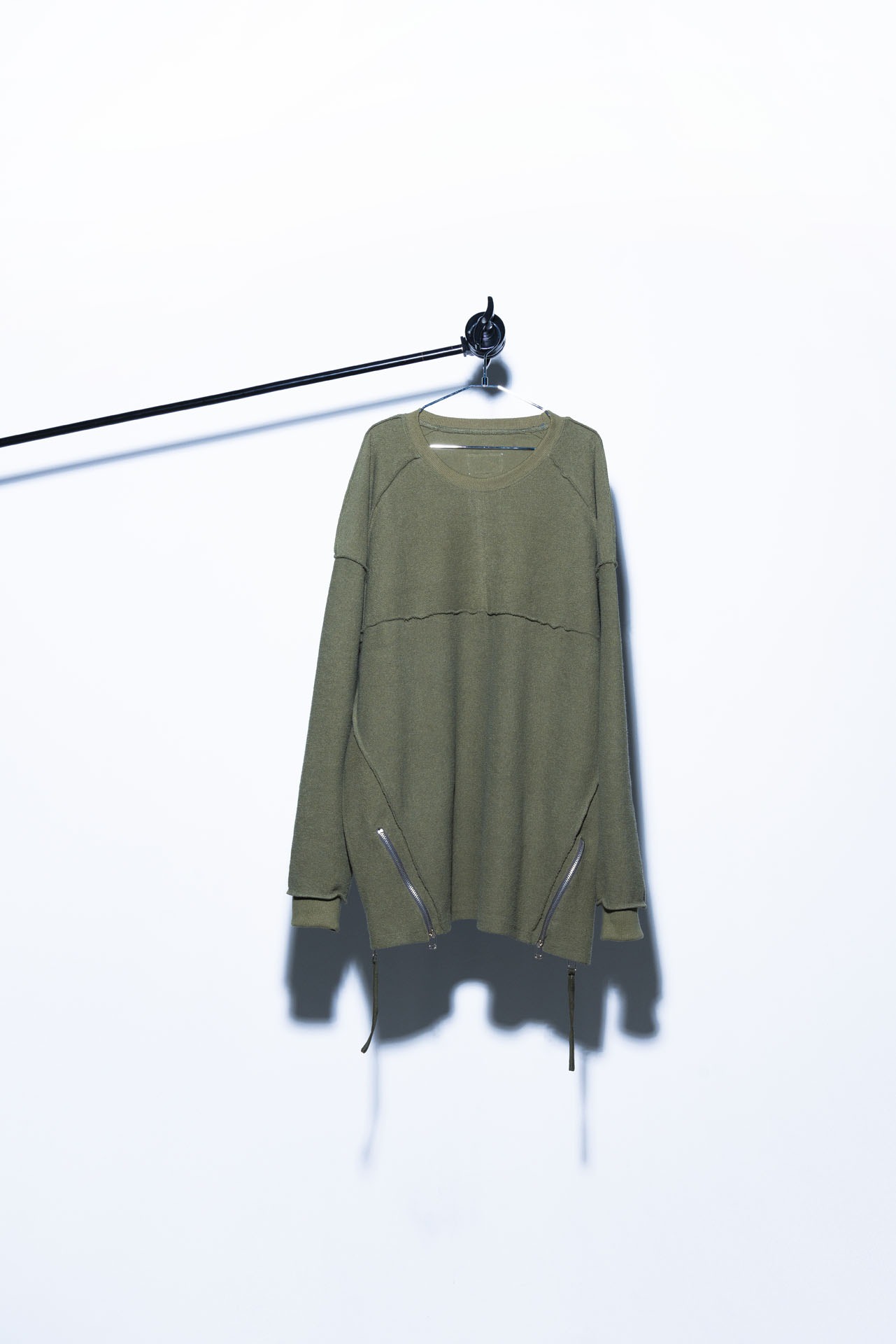 mILLELIz original pile zipper sweat（Khaki）