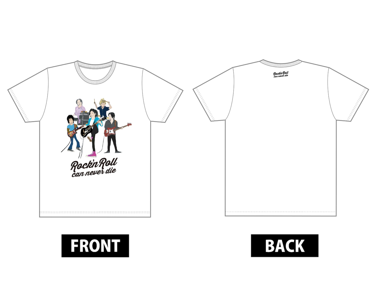 真壁陽平が描いたイラストデザインのTシャツサンプル。