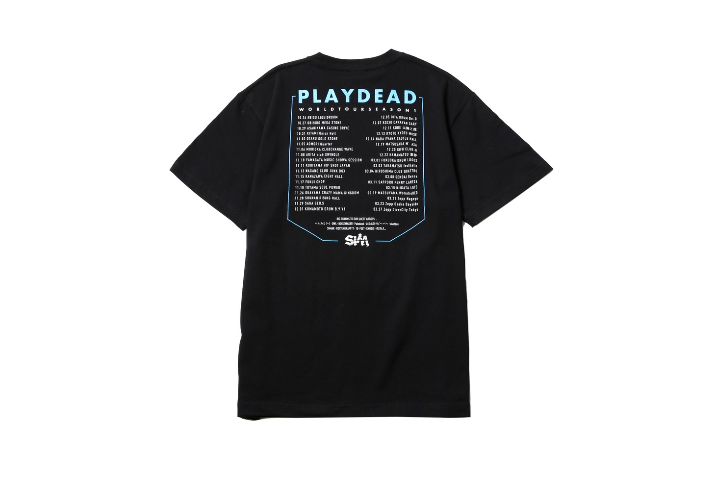 「"PLAYDEAD" JAPAN TOUR Tee」（BLUE）