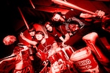 ELLEGARDEN。左から2番目が細美武士(Vo, G)。
