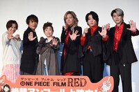 「ONE PIECE FILM RED」舞台挨拶の様子。