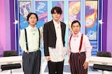 左から矢部浩之、宮野真守、岡村隆史。(c)フジテレビ