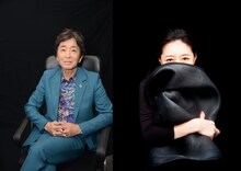 左から林哲司、中森明菜。